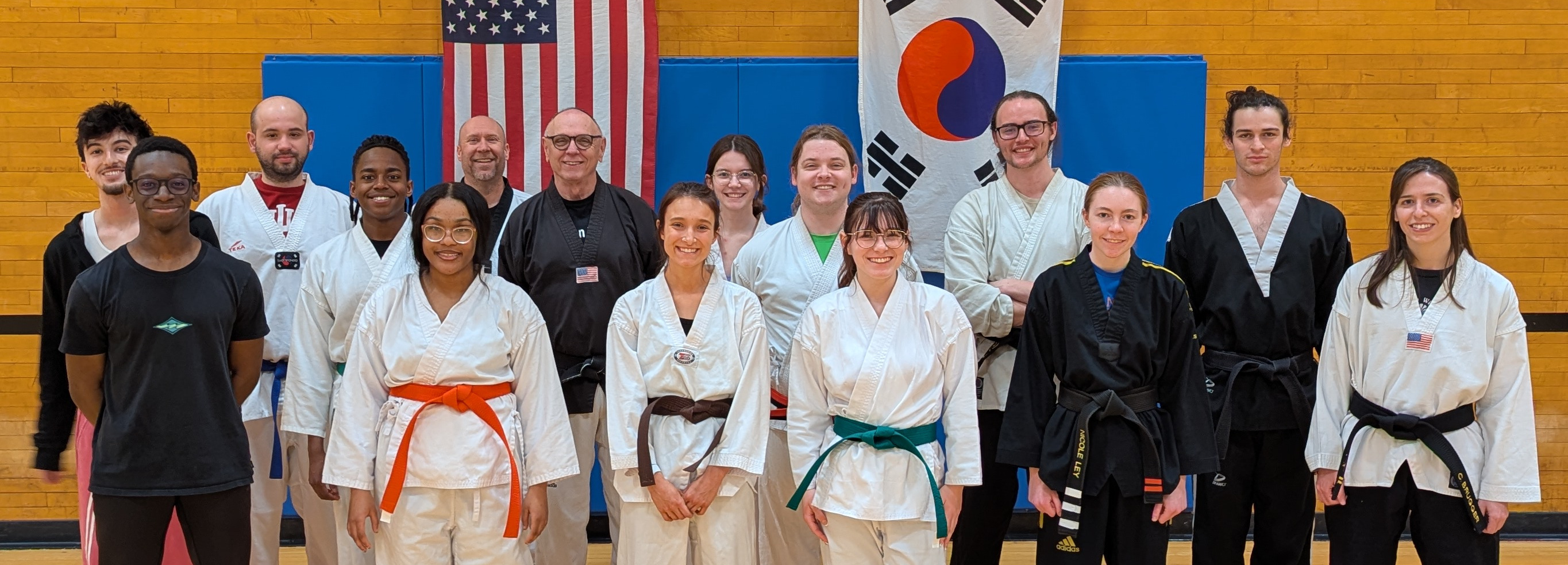 A group photo taken after a promotion test in April 2025